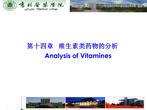 第十四部分维生素类药物的分析AnalysisofVitamines教学课件.ppt