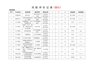 化工企业风险评价记录举例.doc