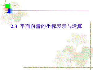 平面向量的坐标表示与运算.ppt