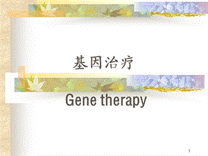 分子遗传学基因治疗.ppt