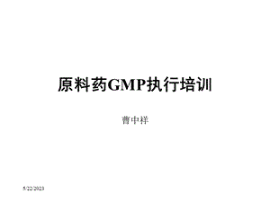 原料药gmp执行培训.ppt