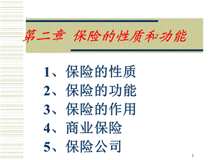 保险的性质与功能.ppt