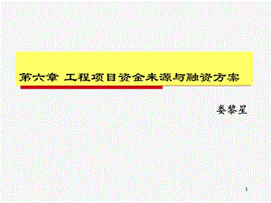 工程项目资金来源与融资方案.ppt