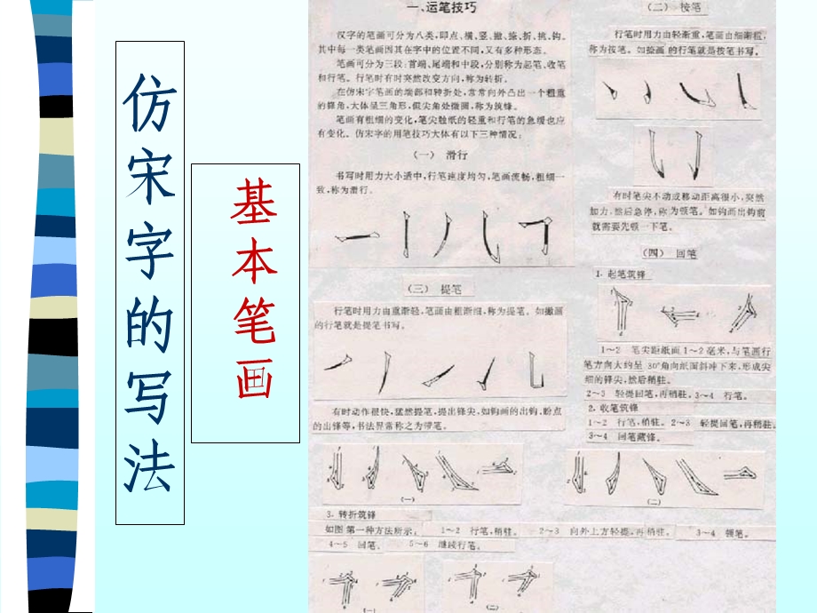 仿宋字的运笔规范;仿宋字的写法.ppt_第2页