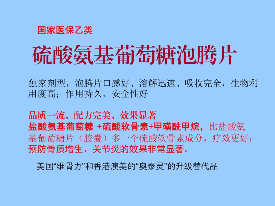 硫酸氨基葡萄糖泡腾片.ppt_第1页