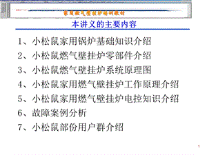 小松鼠壁挂炉培训讲义.ppt