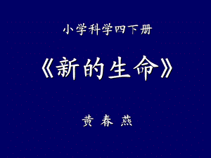 小学科学四下册新的生命.ppt