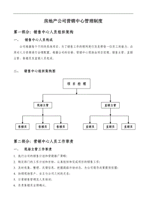 房地产公司营销中心管理制度.doc