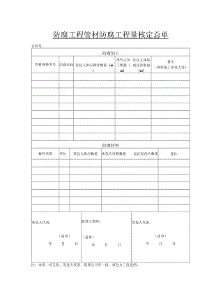 防腐工程管材防腐工程量核定总单.docx