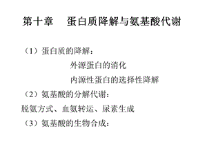 第十章蛋白质降解与氨基酸代谢.ppt