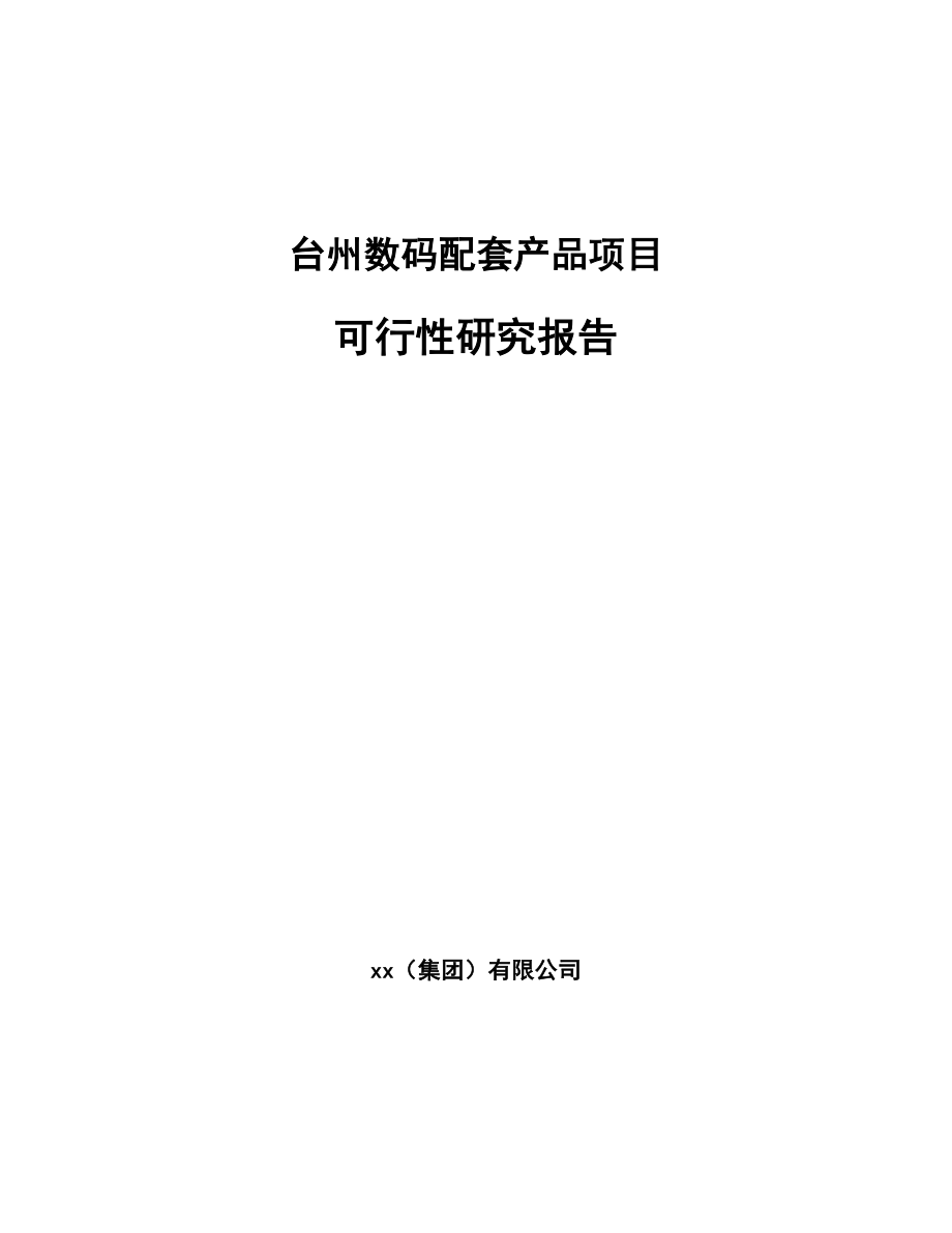 台州数码配套产品项目可行性研究报告.docx_第1页