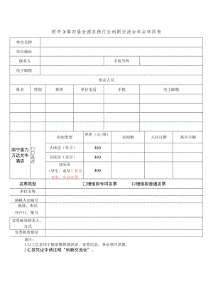 第四届全国农药行业创新交流会参会回执表.docx