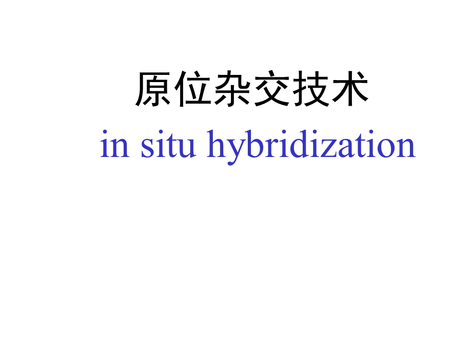 原位杂交技术原理及其应用.ppt_第1页