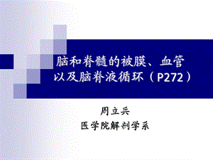 脑和脊髓的被膜、血管 以及脑脊液循环.ppt