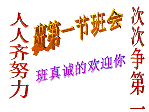 初一新生第一次主题班会.ppt