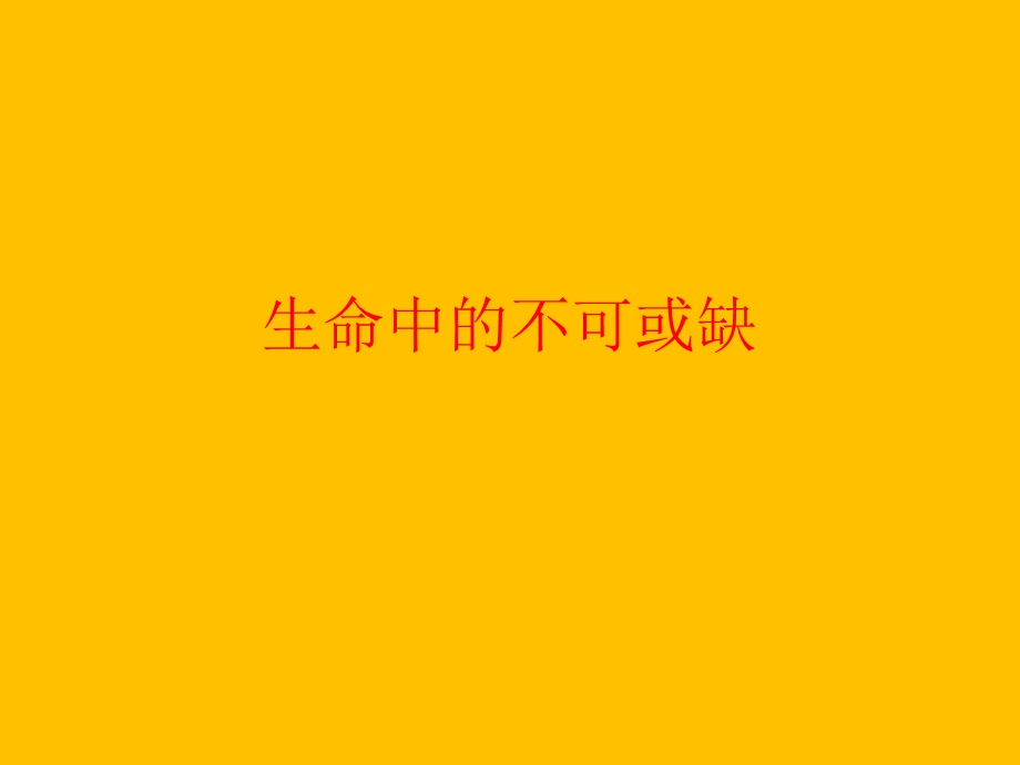 保险公司早会激励专题生命中的不可或缺.ppt_第1页