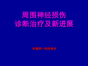 周围神经损伤及诊断治疗新进展.ppt