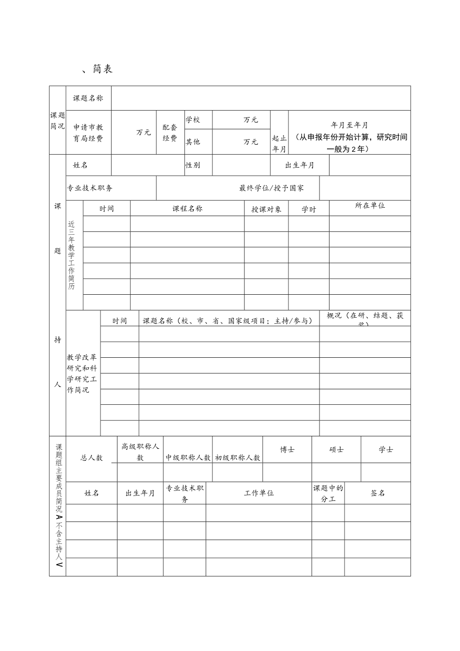 绍兴市高等教育教学改革课题申报书.docx_第3页