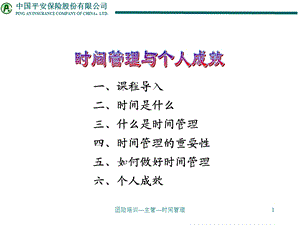 平安保险时间管理内训.ppt