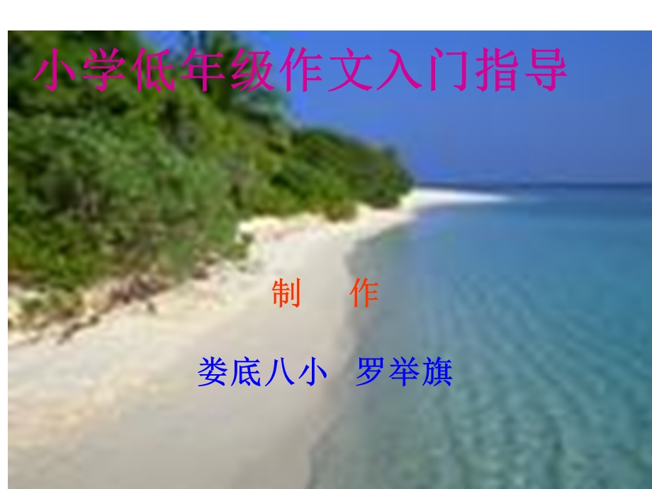 小学低年级作文入门指导.ppt_第1页