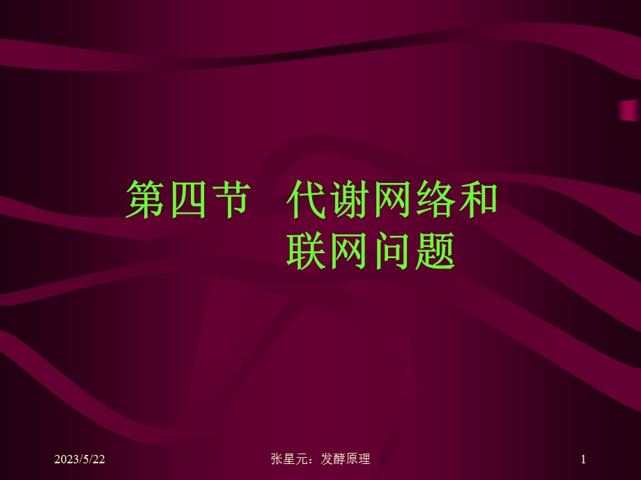 第四节代谢网络和联网问题.ppt_第1页