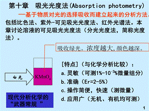 吸光光度法Absorptionphotometry基于物质对.ppt