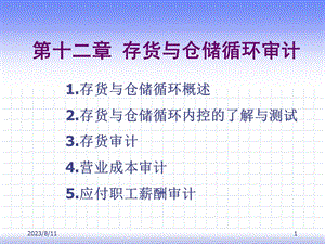 存货与仓储业务循环审计.ppt