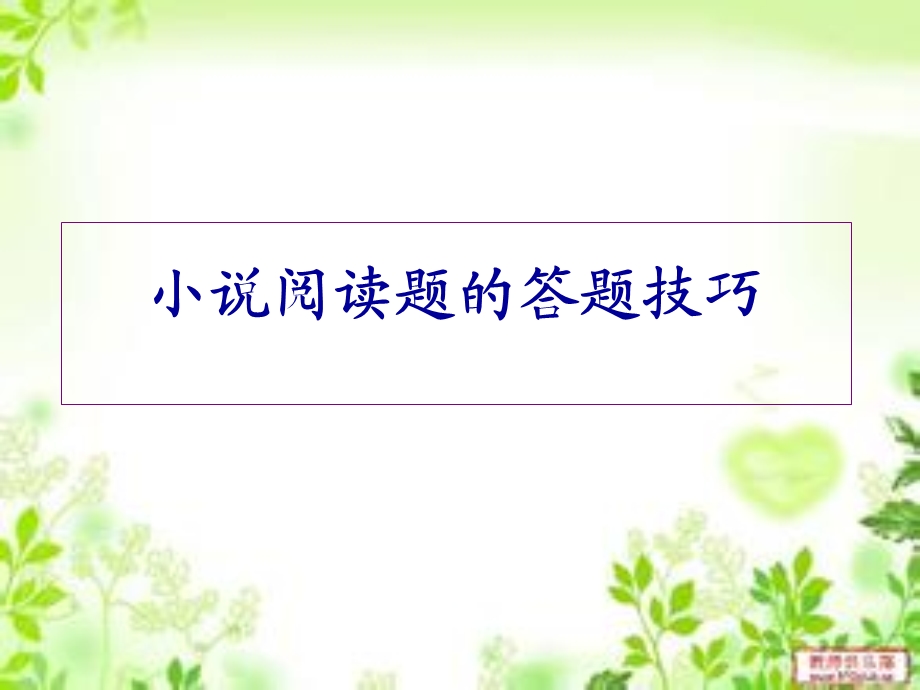 小说阅读题的答题技巧.ppt_第1页