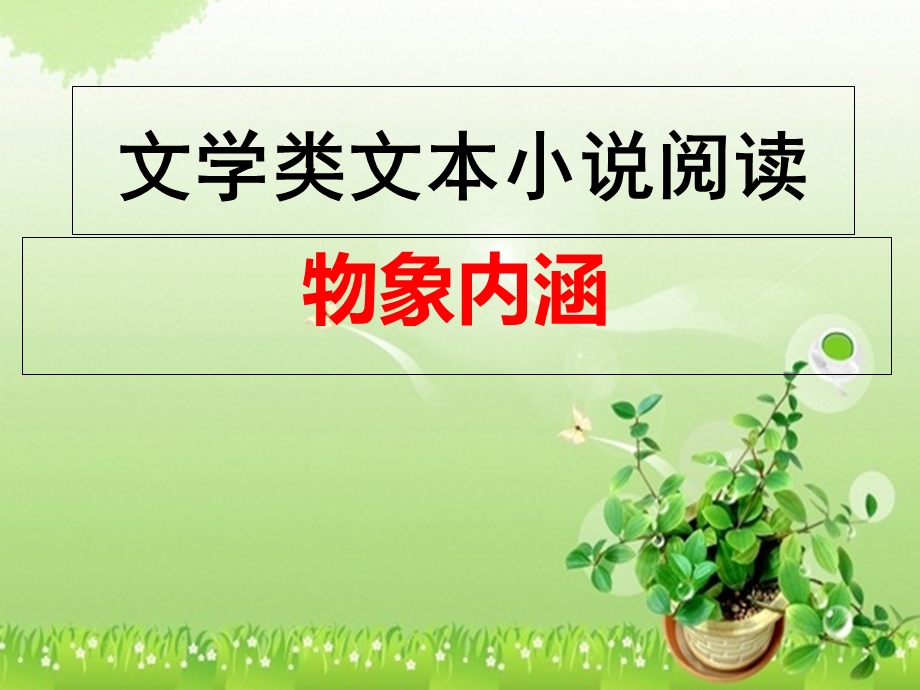 小说阅读物象内涵.ppt_第1页