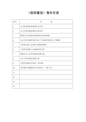 建筑公司工会劳动保护工作台帐.doc