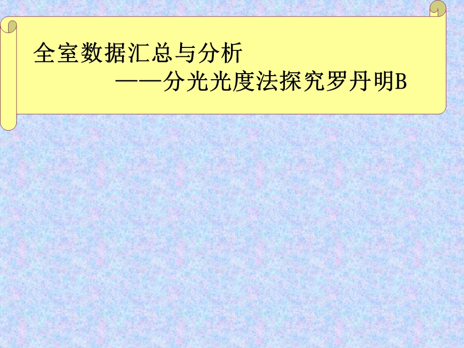 光光度法探究罗丹明B.ppt_第1页