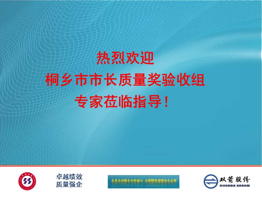 卓越绩效质量奖现场审核公司篇双箭.ppt_第1页