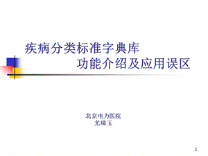 医学信息学论文：尤瑞玉-年会,ICD-10国标库的加码.ppt