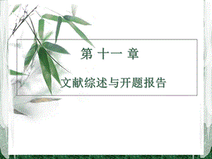 文献综述与开题报告.ppt