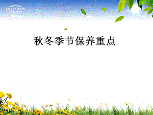 欧诗顿秋冬节肌肤保养.ppt