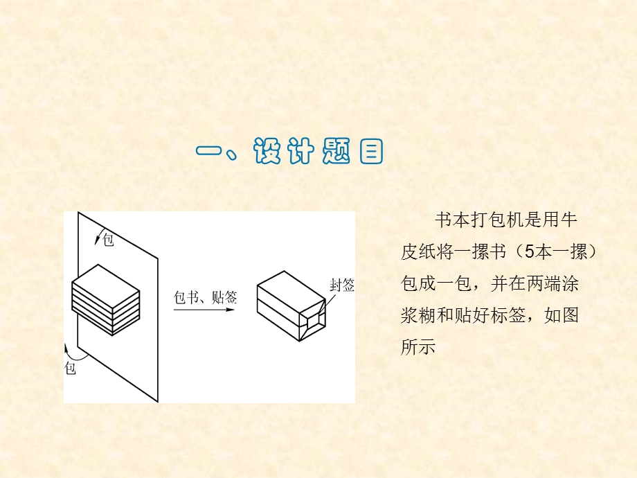 机械原理课程设计-书本打包机.ppt_第3页