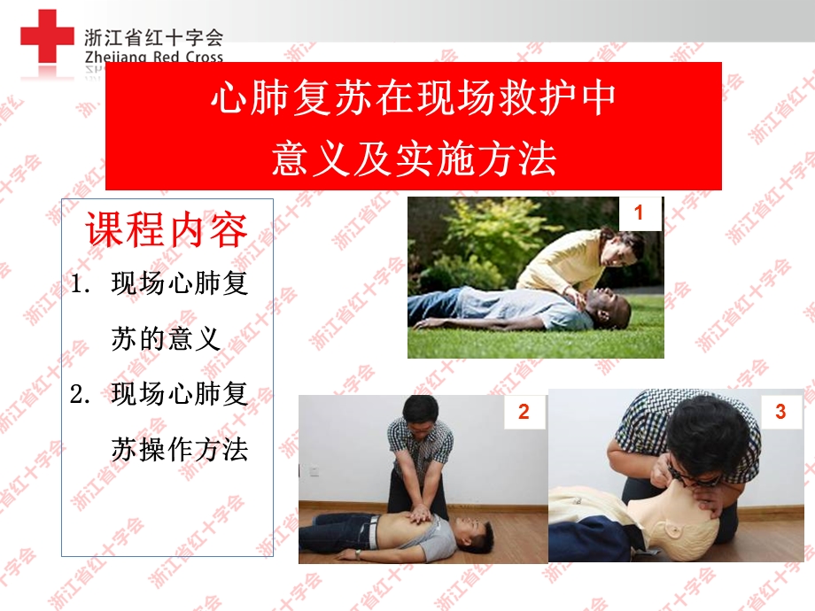 心肺复苏在现场救护中意义及实施方法.ppt_第1页