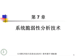 系统脆弱分析技术.ppt