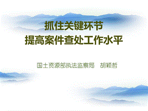 抓住关键环节提高案件查处工作水平.ppt