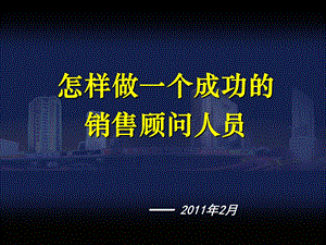 怎样做一个成功的销售顾问人员.ppt