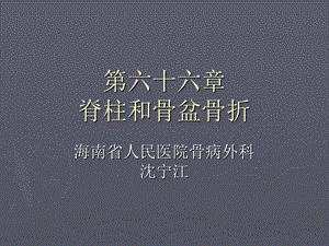 第六十六章脊柱和骨盆骨折 ppt课件.ppt