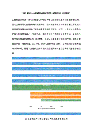 2023重症心力衰竭患者的正性肌力药物治疗（完整版）.docx