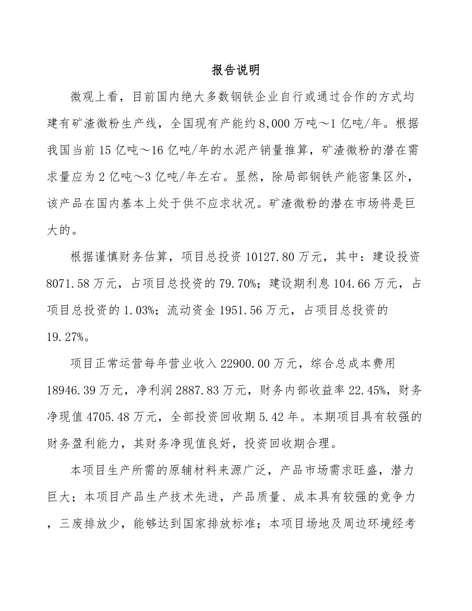 呼伦贝尔矿渣微粉项目可行性研究报告.docx_第2页