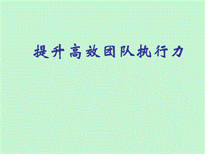 总裁执行力培训.ppt