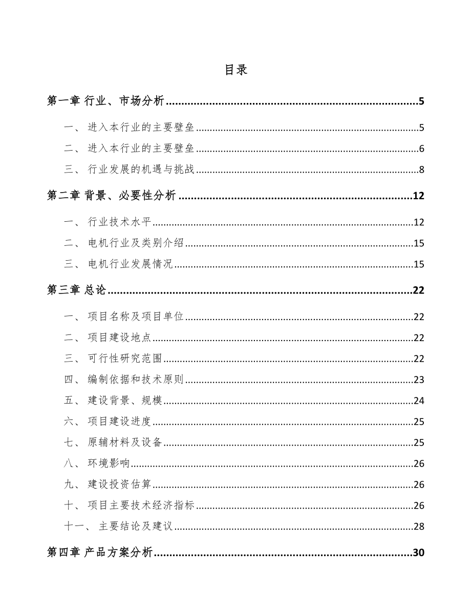 呼和浩特微特电机项目可行性研究报告.docx_第1页