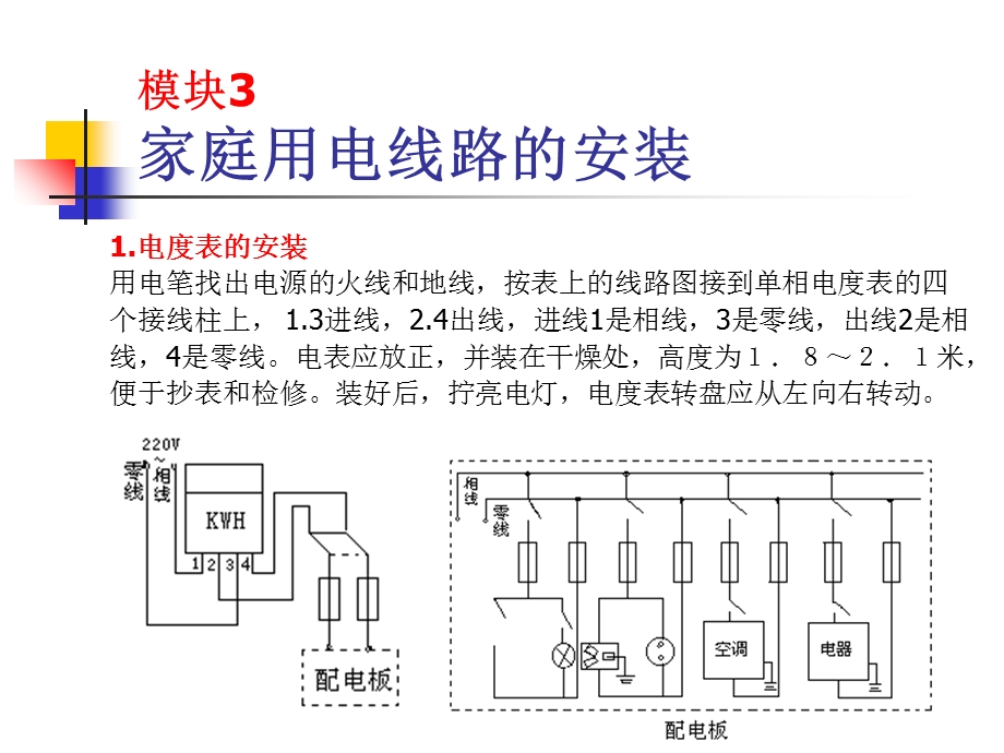 家庭用电线路的安装.ppt_第1页