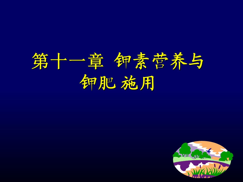 植物的钾素营养与钾肥施用.ppt_第1页