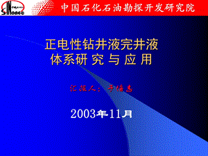 正电性钻井液研究论.ppt