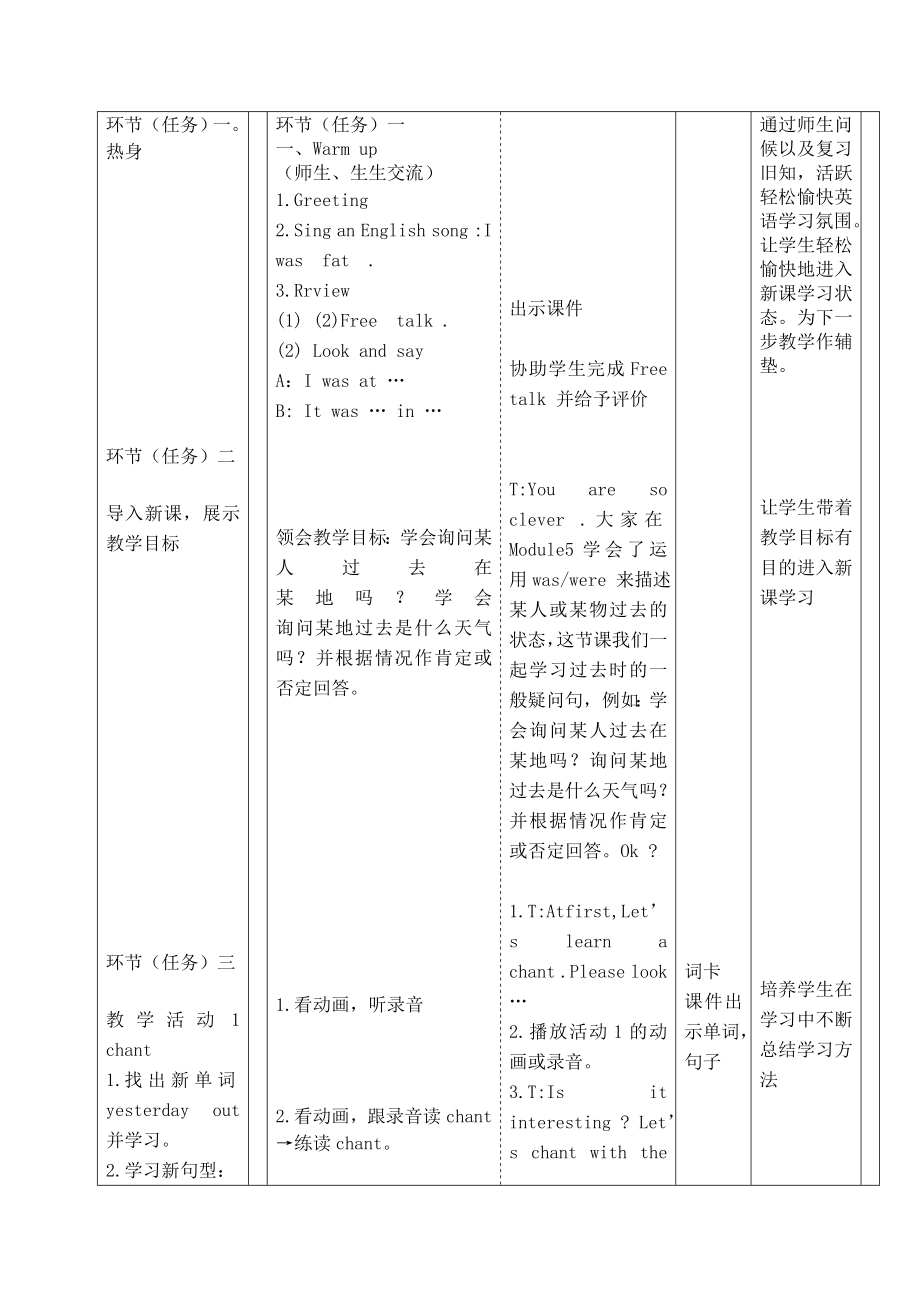 Module6Unit1Wereyouathomeyesterday.doc_第2页