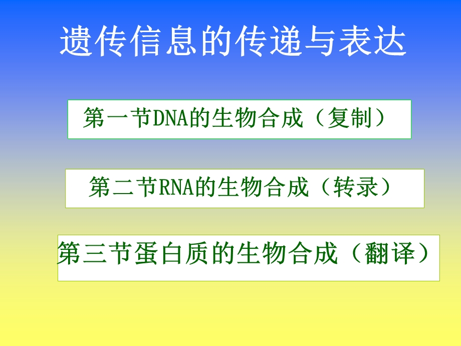 软件仓库遗传信息的传递与表达.ppt_第1页